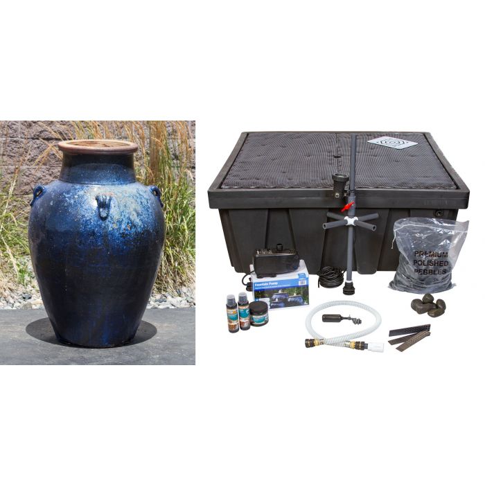 Amphora FNT50081 Ceramic Vase Complete Fountain Kit Vase Fountain Blue Thumb 