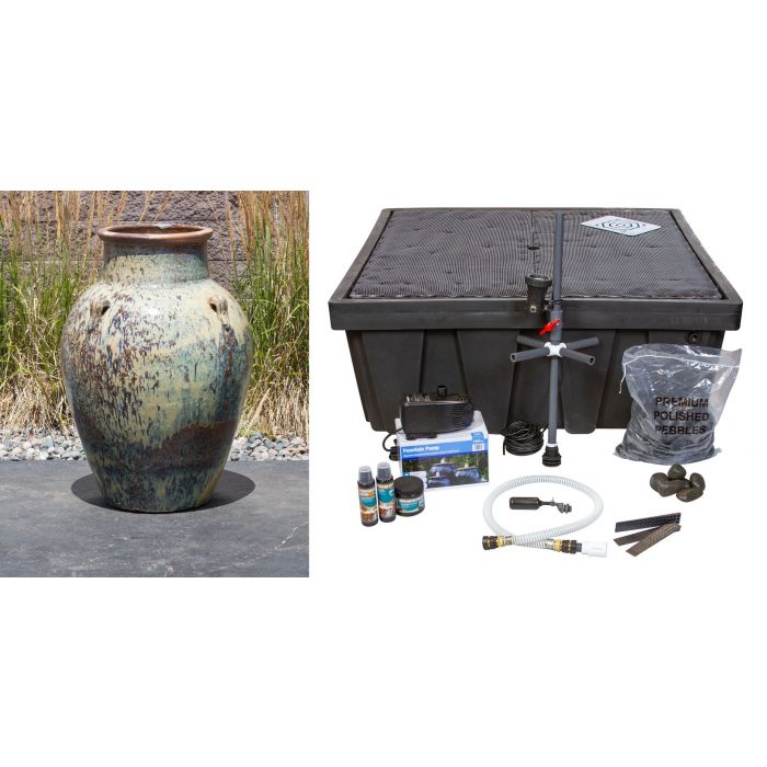 Amphora FNT50093 Ceramic Vase Complete Fountain Kit Vase Fountain Blue Thumb 