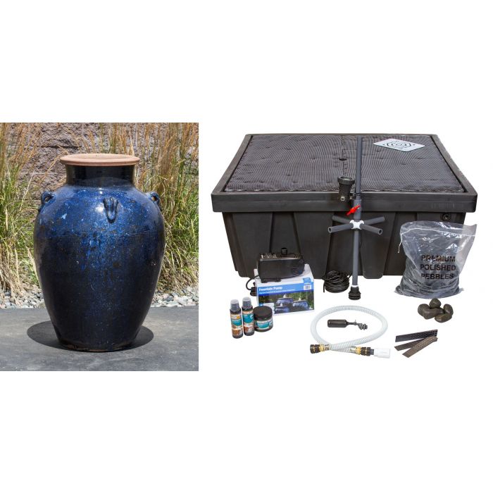 Amphora FNT50098 Ceramic Vase Complete Fountain Kit Vase Fountain Blue Thumb 