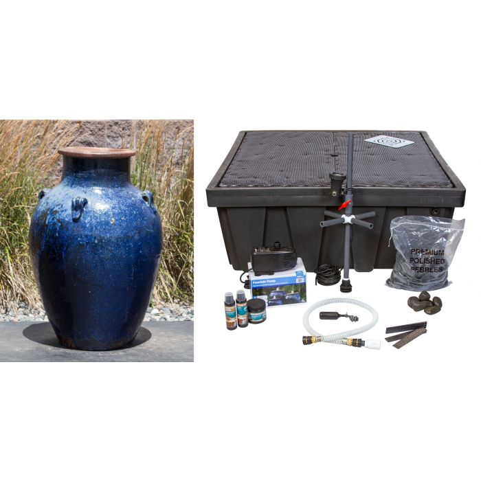 Amphora FNT50099 Ceramic Vase Complete Fountain Kit Vase Fountain Blue Thumb 