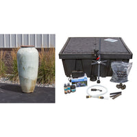 Thumbnail for Tuscany FNT50288 Ceramic Triple Vase Complete Fountain Kit Vase Fountain Blue Thumb 