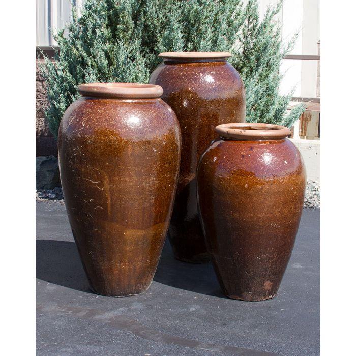 Tuscany FNT50292 Ceramic Triple Vase Complete Fountain Kit Vase Fountain Blue Thumb 