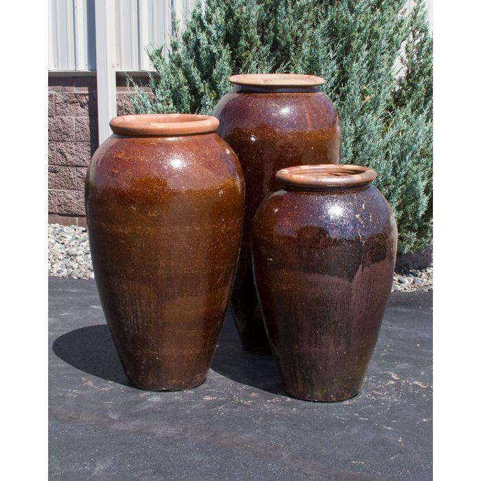 Tuscany FNT50300 Ceramic Triple Vase Complete Fountain Kit Vase Fountain Blue Thumb 