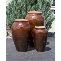 Thumbnail for Tuscany FNT50323 Ceramic Triple Vase Complete Fountain Kit Vase Fountain Blue Thumb 