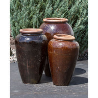 Thumbnail for Tuscany FNT50330 Ceramic Triple Vase Complete Fountain Kit Vase Fountain Blue Thumb 