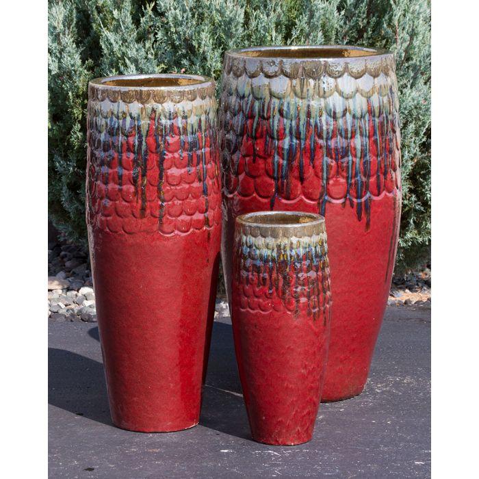 Tivoli FNT50344 Ceramic Triple Vase Complete Fountain Kit Vase Fountain Blue Thumb 
