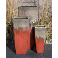 Thumbnail for Luna FNT50349 Ceramic Triple Vase Complete Fountain Kit Vase Fountain Blue Thumb 