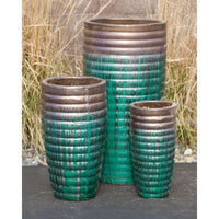 Thumbnail for Genova FNT50354 Ceramic Triple Vase Complete Fountain Kit Vase Fountain Blue Thumb 