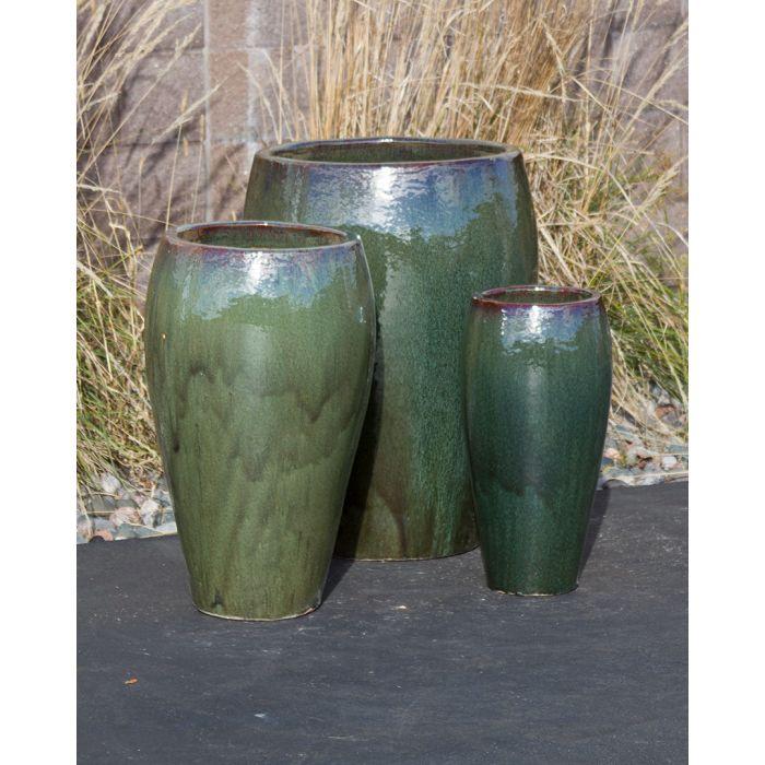 Tivoli FNT50359 Ceramic Triple Vase Complete Fountain Kit Vase Fountain Blue Thumb 