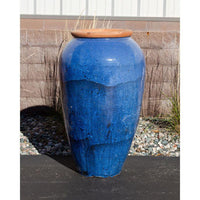 Thumbnail for Tuscany FNT50380 Ceramic Triple Vase Complete Fountain Kit Vase Fountain Blue Thumb 