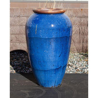 Thumbnail for Tuscany FNT50382 Ceramic Triple Vase Complete Fountain Kit Vase Fountain Blue Thumb 