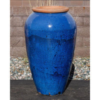 Thumbnail for Tuscany FNT50393 Ceramic Triple Vase Complete Fountain Kit Vase Fountain Blue Thumb 