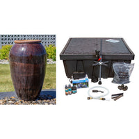 Thumbnail for Tuscany FNT50478 Ceramic Triple Vase Complete Fountain Kit Vase Fountain Blue Thumb 