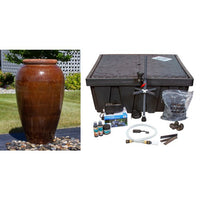 Thumbnail for Tuscany FNT50480 Ceramic Triple Vase Complete Fountain Kit Vase Fountain Blue Thumb 
