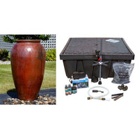 Thumbnail for Tuscany FNT50481 Ceramic Triple Vase Complete Fountain Kit Vase Fountain Blue Thumb 