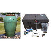 Thumbnail for Tuscany FNT50484 Ceramic Triple Vase Complete Fountain Kit Vase Fountain Blue Thumb 