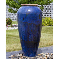 Thumbnail for Tuscany FNT50489 Ceramic Triple Vase Complete Fountain Kit Vase Fountain Blue Thumb 
