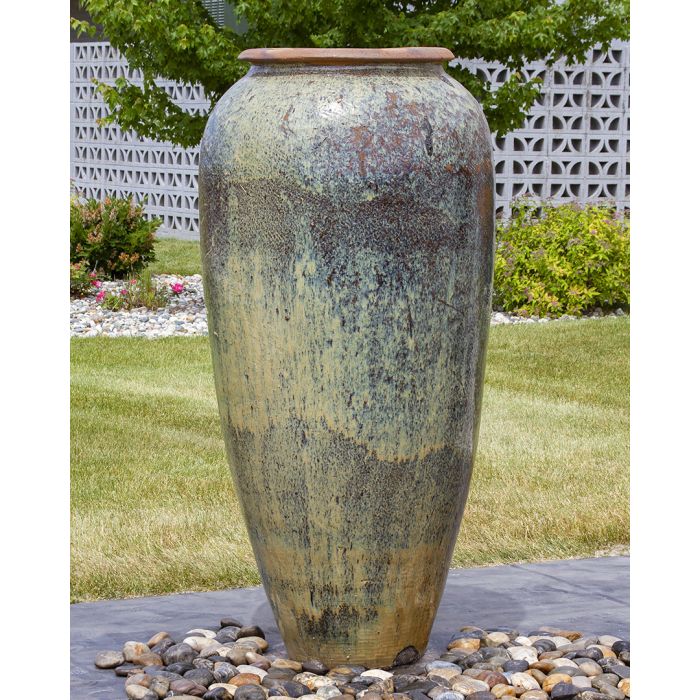 Tuscany FNT50492 Ceramic Triple Vase Complete Fountain Kit Vase Fountain Blue Thumb 