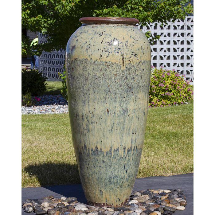 Tuscany FNT50493 Ceramic Triple Vase Complete Fountain Kit Vase Fountain Blue Thumb 