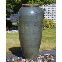 Thumbnail for Tuscany FNT50494 Ceramic Triple Vase Complete Fountain Kit Vase Fountain Blue Thumb 