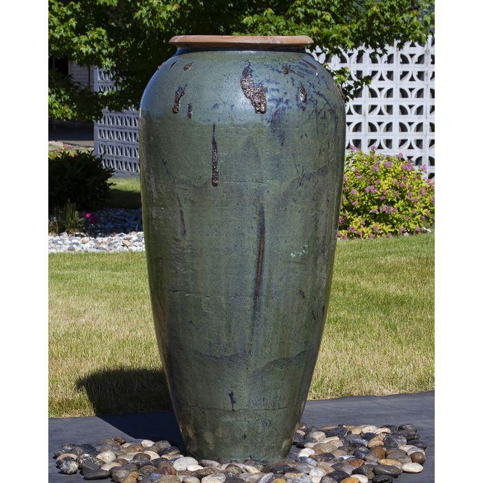 Tuscany FNT50496 Ceramic Triple Vase Complete Fountain Kit Vase Fountain Blue Thumb 