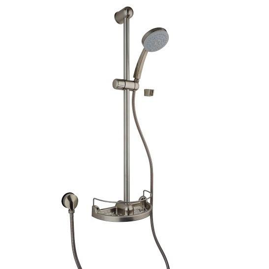 Latoscana Water Harmony 30" slide bar kit in a Brushed Nickel finish bathtub and showerhead faucet systems Latoscana 