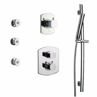 Thumbnail for Latoscana Novello Thermostatic Valve Shower System Option 6 In Chrome bathtub and showerhead faucet systems Latoscana 