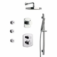 Thumbnail for Latoscana Novello Thermostatic Valve Shower System Option 7 In Brushed Nickel bathtub and showerhead faucet systems Latoscana 