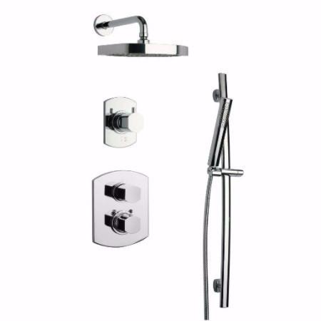 Latoscana Novello Thermostatic Valve Shower System Option 3 In Chrome bathtub and showerhead faucet systems Latoscana 