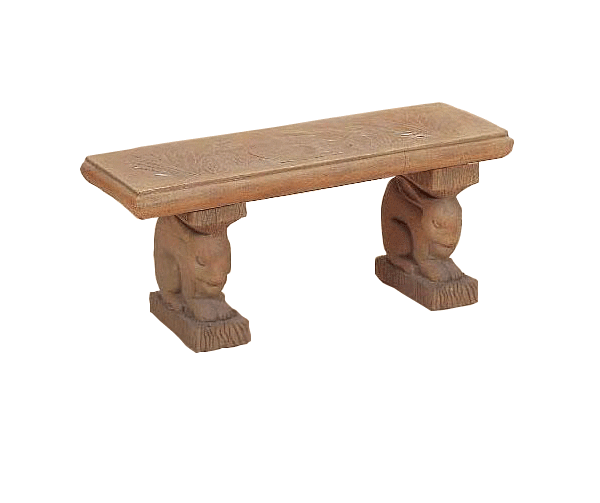 Bunny Outdoor Cast Stone Garden Bench Benches Tuscan 