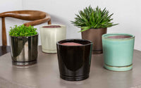 Thumbnail for Campania International Glazed Pottery I/O Series Planter - (S/6) Urn/Planter Campania International Seafoam Tall 