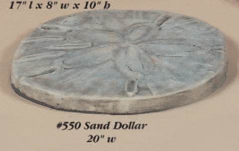 Sand Dollar Cast Stone Outdoor Asian Collection Statues Collection Tuscan 