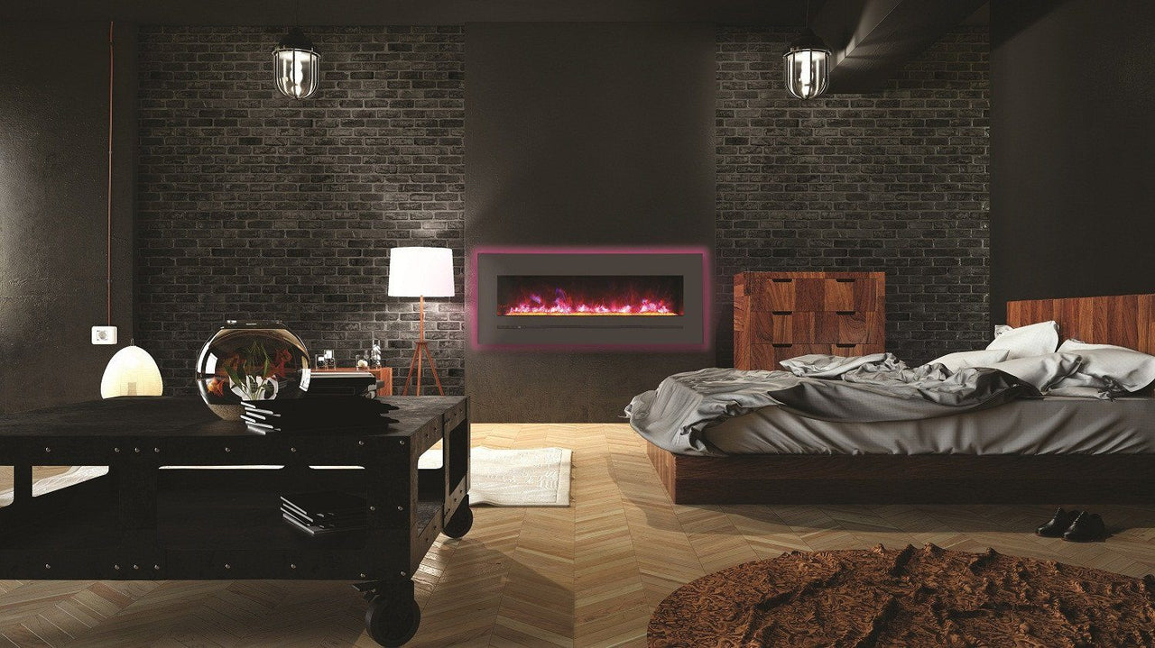 Amantii 48" Electric unit with a 55 x 23 steel surround Electric Fireplace Amantii 