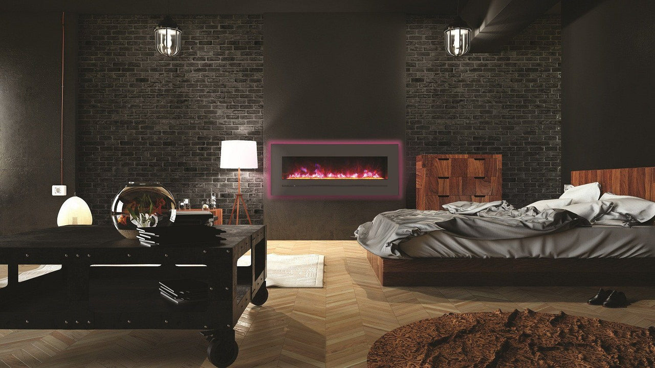 Amantii 8 PACK 48" Electric unit with a 55 x 23 steel surround $1099 each Electric Fireplace Amantii 