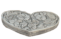 Thumbnail for Heart with Flowers Cast Stone Outdoor Asian Collection Statues Collection Tuscan 