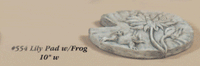 Thumbnail for Lily Pad with Frog Cast Stone Outdoor Asian Collection Statues Collection Tuscan 