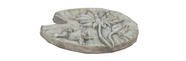 Lily Pad with Frog Cast Stone Outdoor Asian Collection Statues Collection Tuscan 