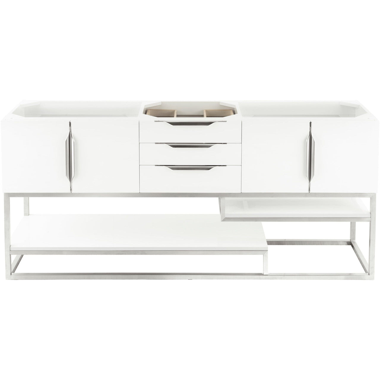 James Martin Columbia 72" Double Vanity Vanity James Martin Glossy White Cabinet Only 