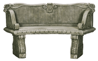 Thumbnail for Palladio Curved Outdoor Cast Stone Garden Bench Benches Tuscan 