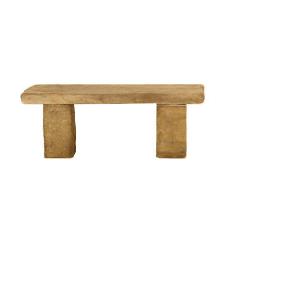 Straight Rock Outdoor Cast Stone Garden Bench Benches tuscan 