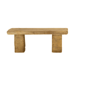 Thumbnail for Straight Rock Outdoor Cast Stone Garden Bench Benches tuscan 