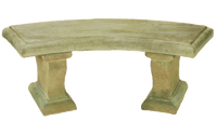 Thumbnail for Sienna Outdoor Cast Stone Garden Bench Curved Benches Tuscan 