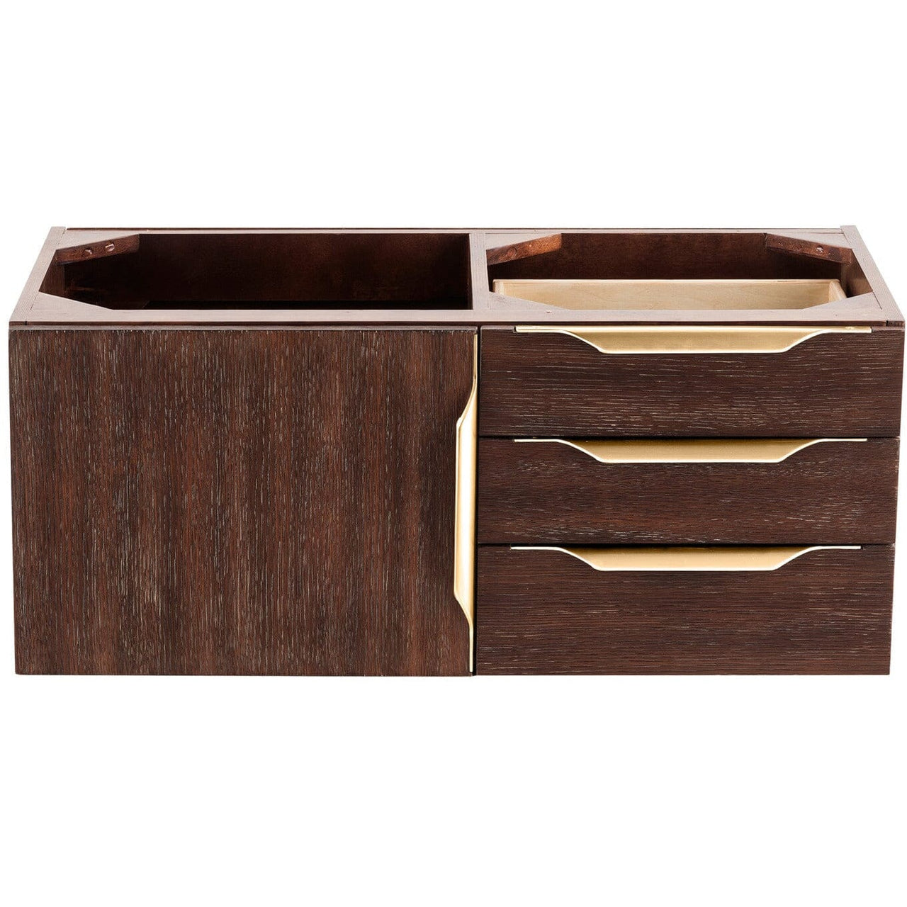 James Martin Mercer Island 36" Single Vanity Vanity James Martin Coffee Oak - Radiant Gold Cabinet Only 