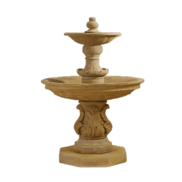 Chelsea Outdoor Cast Stone Garden Fountain With Step Fountain Tuscan 