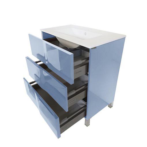 Eviva Toronto 32″ Blue Free standing Bathroom Vanity with White Porcelain Sink Vanity Eviva 