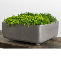 Thumbnail for Campania International Fiber Cement Geo Footed Planter - (S/2) Urn/Planter Campania International Square 