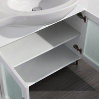 Thumbnail for Eviva Tux® 36″ White Transitional Bathroom Vanity with White Integrated Sink Vanity Eviva 