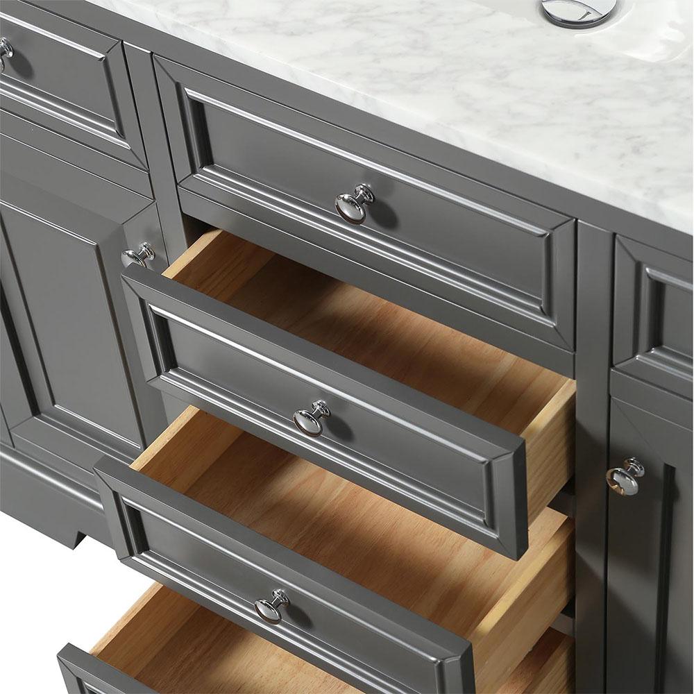 Eviva Monroe 48″ Transitional Bathroom Vanity w/ White Carrara Top Vanity Eviva 