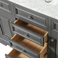 Thumbnail for Eviva Monroe 48″ Transitional Bathroom Vanity w/ White Carrara Top Vanity Eviva 