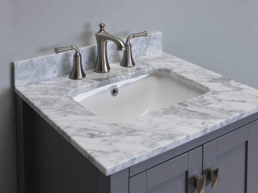 Eviva Aberdeen 30″ Transitional Bathroom Vanity w/ White Carrara Top Vanity Eviva 